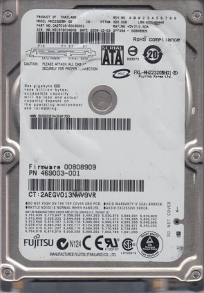 MHZ2320BH G2 Fujitsu 320GB SATA 2.5 Inch Hard Drive